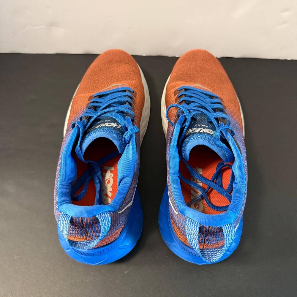 Hoka One One Mach 3 Mens 8.5 Running Shoes Orange Blue 1106479 PROFLY Sneakers - Picture 10 of 16